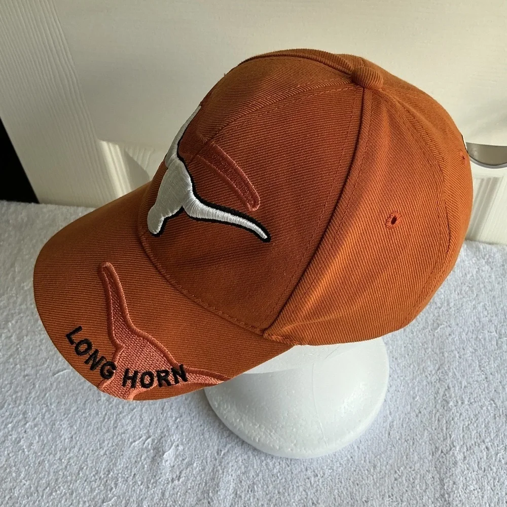 Orange Longhorn Cap